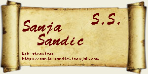 Sanja Sandić vizit kartica
